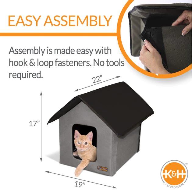 Best deal 💯 K&H Pet Products Outdoor Unheated Kitty House Cat Shelter ❤️ - Image 2