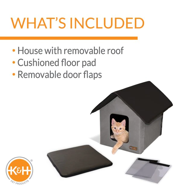 Best deal 💯 K&H Pet Products Outdoor Unheated Kitty House Cat Shelter ❤️ - Image 3