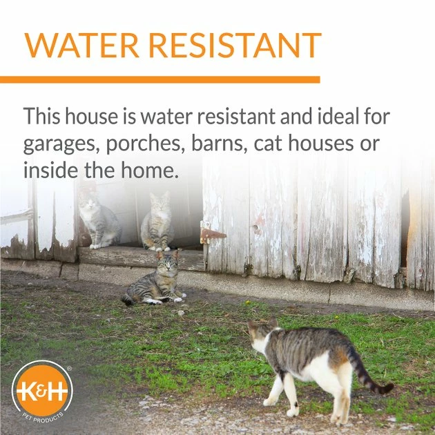 Best deal 💯 K&H Pet Products Outdoor Unheated Kitty House Cat Shelter ❤️ - Image 4