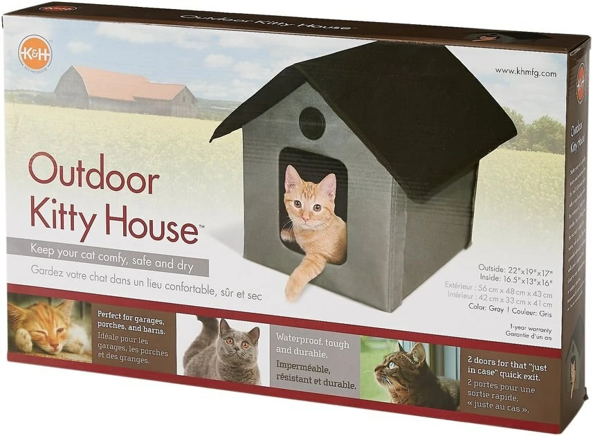 Best deal 💯 K&H Pet Products Outdoor Unheated Kitty House Cat Shelter ❤️ - Image 8