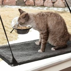 Coupon 🎁 K&H Pet Products EZ Mount Up & Away Kitty Single Diner Stainless Steel Cat Bowl, 1.5-cup 😉