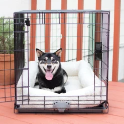 Budget 👍 K&H Pet Products Deluxe Bolster 🦮 Dog Crate Pad, Natural 👍