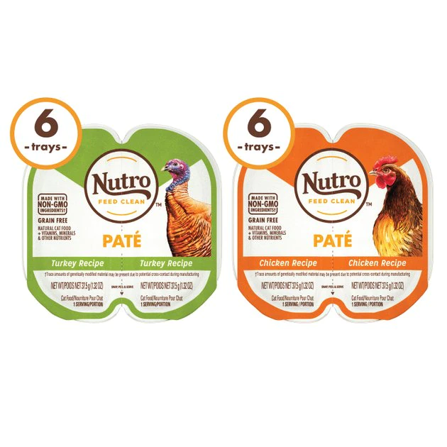 Buy π Nutro Perfect Portions Grain-Free Multi-Pack Real Turkey & Real Chicken PatΓ© Recipe Cat Food Trays π - Image 3