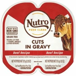 Promo ๐งจ Nutro Perfect Portions Grain-Free Cuts in Gravy Beef Recipe Cat Food Trays ๐ฅ