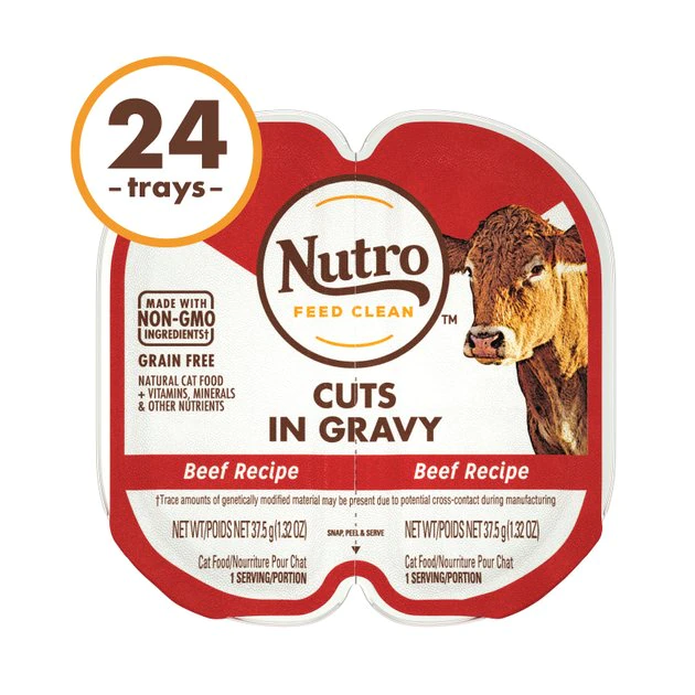 Promo ๐งจ Nutro Perfect Portions Grain-Free Cuts in Gravy Beef Recipe Cat Food Trays ๐ฅ - Image 3