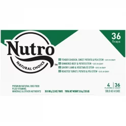 Promo ๐ Nutro Grain-Free Beef, Chicken, Turkey & Lamb Stew Cuts in Gravy Variety Pack ๐ถ Dog Food Trays ๐