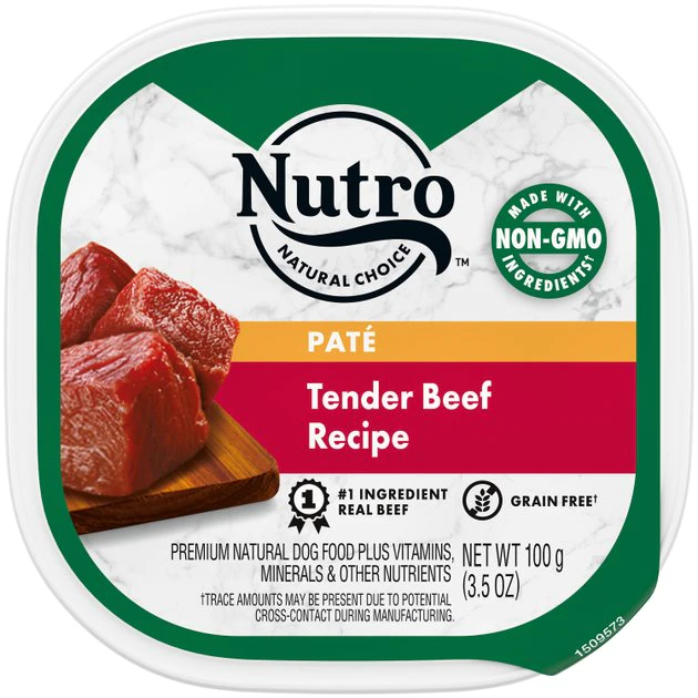 Brand new 👏 Nutro Grain-Free Tender Beef Recipe Adult Pate 🐕 Dog Food Trays 🎁