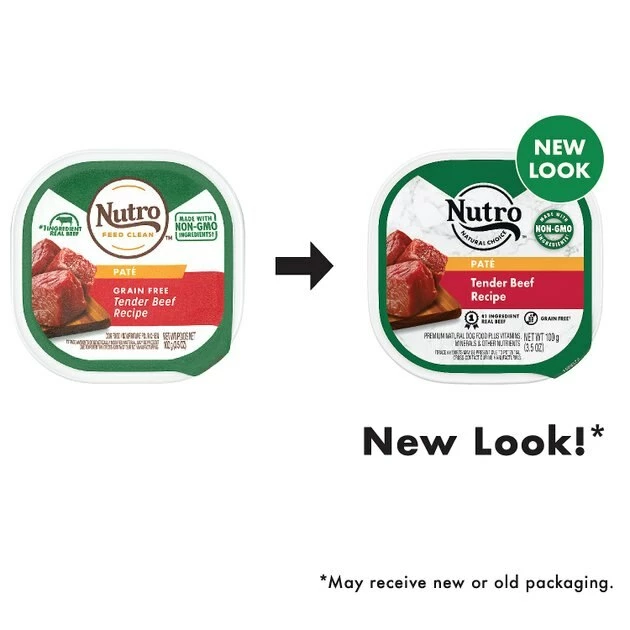 Brand new 👏 Nutro Grain-Free Tender Beef Recipe Adult Pate 🐕 Dog Food Trays 🎁 - Image 2
