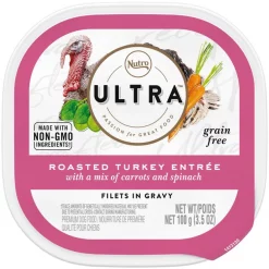 Buy 🛒 Nutro Ultra Grain-Free Filets in Gravy Roasted Turkey Entrée with Carrots & Spinach Adult Wet 🐕 Dog Food Trays ⭐