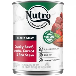 Hot Sale ✨ Nutro Hearty Stew Adult Chunky Beef, Tomato, Carrot & Pea Canned 🐕 Dog Food ✨