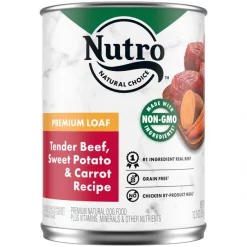 Cheapest ❤️ Nutro Premium Loaf Adult Tender Beef, Sweet Potato & Carrot Recipe Canned 🐕 Dog Food 💯