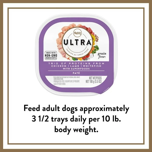 Discount 🤩 Nutro Ultra Trio of Proteins Adult Grain-Free Chicken, Lamb, Whitefish Pate 🐕 Dog Food Trays 🎉 - Image 7