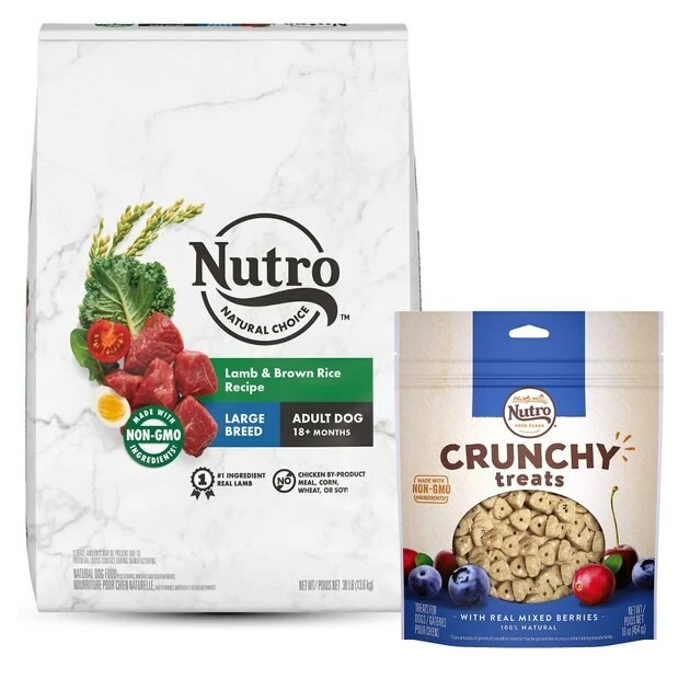 Outlet ๐ Nutro Natural Choice Large Breed Adult Lamb & Brown Rice Recipe Dry Food + Crunchy with Real Mixed Berries ๐ถ Dog Treats ๐