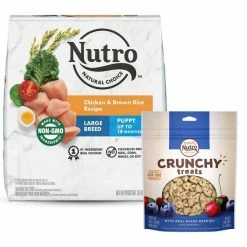 Brand new 🤩 Nutro Natural Choice Large Breed Puppy Chicken & Brown Rice Recipe Dry Food + Crunchy with Real Mixed Berries 🦮 Dog Treats 🔥