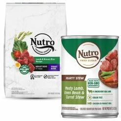 Deals 🌟 Nutro Natural Choice Small Bites Adult Lamb & Brown Rice Recipe Dry Food + Hearty Stew Meaty Lamb, Green Bean & Carrot Cuts in Gravy Grain-Free Canned 🐕 Dog Food 😀