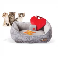 Outlet ๐งจ K&H Pet Products ๐ฉ Motherโs Heartbeat Heated Bolster Kitten Bed โ๏ธ