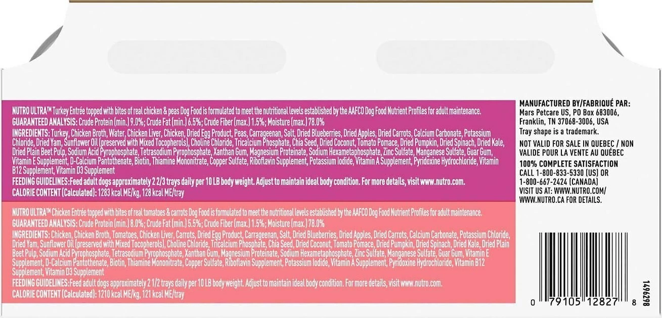 Cheapest ๐ Nutro Ultra Variety Pack Turkey Entree & Chicken Entree Pate Food Trays with Toppers + Dry ๐ Dog Food ๐ - Image 4