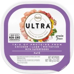 Wholesale ๐ Nutro Ultra Grain-Free Trio Protein Chicken, Lamb & Whitefish Pate with Superfoods Adult Wet ๐ถ Dog Food Trays โญ