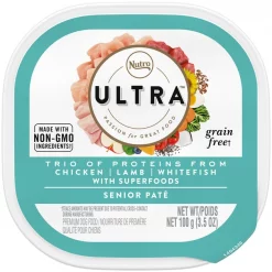 Coupon โค๏ธ Nutro Ultra Grain-Free Trio Protein Chicken, Lamb & Whitefish Pate with Superfoods Senior Wet ๐ Dog Food Trays ๐ฅฐ
