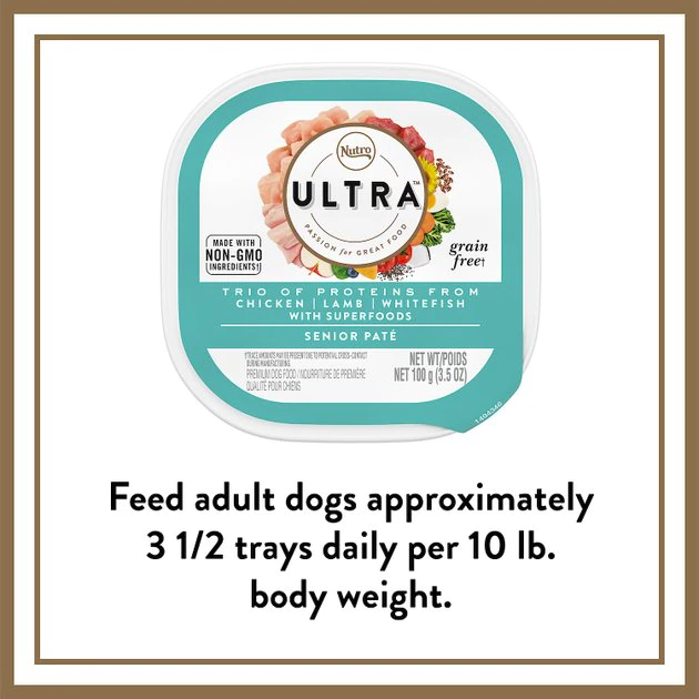 Coupon โค๏ธ Nutro Ultra Grain-Free Trio Protein Chicken, Lamb & Whitefish Pate with Superfoods Senior Wet ๐ Dog Food Trays ๐ฅฐ - Image 8