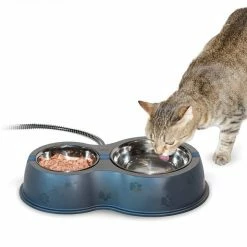 Best reviews of ✔️ K&H Pet Products Thermo-Kitty Cafe Stainless Steel Cat Bowls ✔️