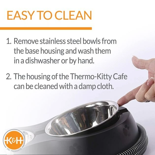 Best reviews of โ๏ธ K&H Pet Products Thermo-Kitty Cafe Stainless Steel Cat Bowls โ๏ธ - Image 4