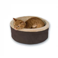 Cheap 🌟 K&H Pet Products Thermo-Kitty Cat Bed, Mocha 🎉