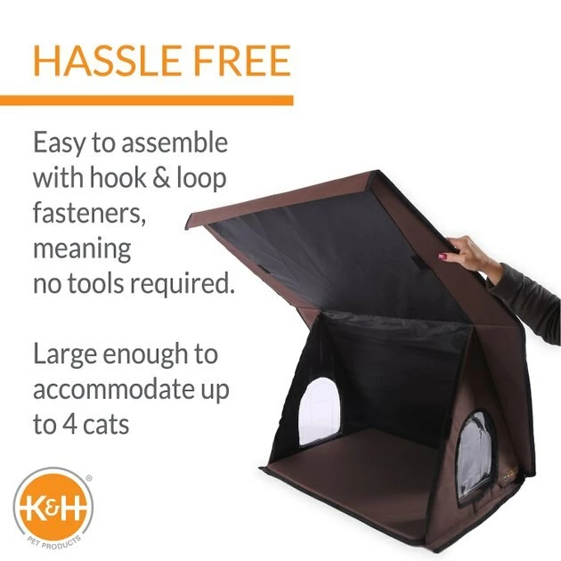 Hot Sale ⭐ K&H Pet Products Outdoor Unheated Multi-Kitty A-Frame House 🤩 - Image 4
