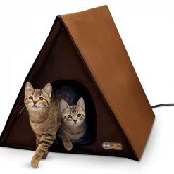 Best deal ✔️ K&H Pet Products Outdoor Heated Multi-Kitty A-Frame House 🥰