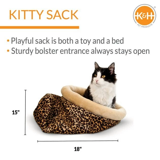 New ๐ K&H Pet Products Self-Warming Kitty Sack Cat Bed โ๏ธ - Image 2