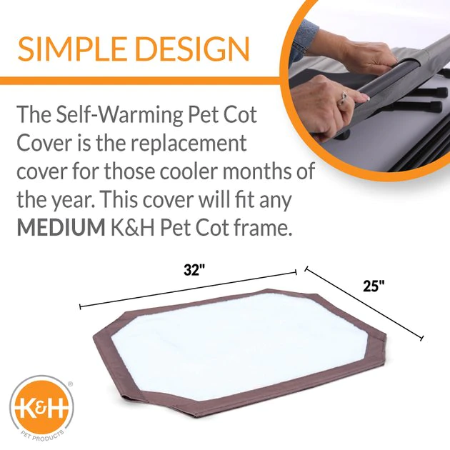 Top 10 โค๏ธ K&H Pet Products Self-Warming Cot Cover for Elevated ๐ฆฎ Dog Bed ๐ - Image 2