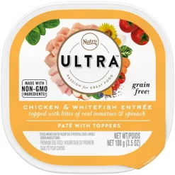 Buy ๐ Nutro Ultra Grain-Free Chicken & Whitefish Entree Pate with Toppers Adult Wet ๐ถ Dog Food Trays ๐