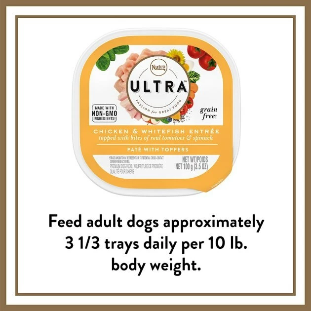 Buy ๐ Nutro Ultra Grain-Free Chicken & Whitefish Entree Pate with Toppers Adult Wet ๐ถ Dog Food Trays ๐ - Image 8