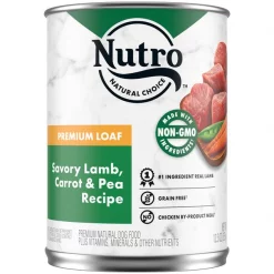 Brand new 🛒 Nutro Premium Loaf Savory Lamb, Carrot & Pea Recipe Grain-Free Canned 🐶 Dog Food 💯