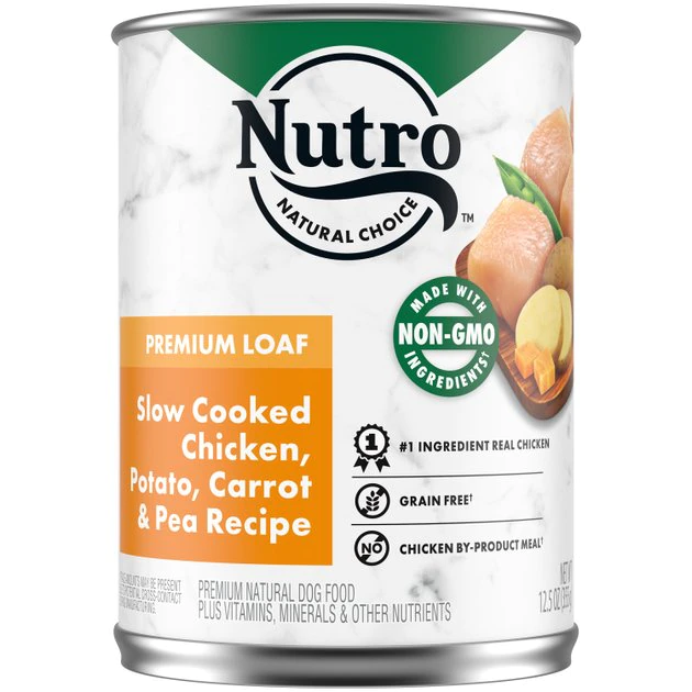 Outlet ⭐ Nutro Grain-Free Premium Loaf Slow Cooked Chicken, Potato, Carrot & Pea Recipe Grain-Free Canned 🦮 Dog Food 🥰