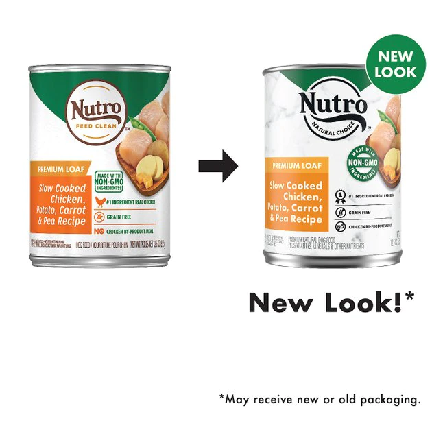 Outlet ⭐ Nutro Grain-Free Premium Loaf Slow Cooked Chicken, Potato, Carrot & Pea Recipe Grain-Free Canned 🦮 Dog Food 🥰 - Image 2