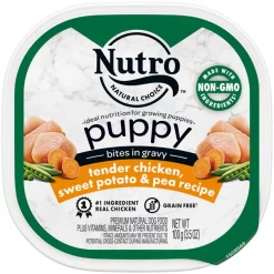 Best Pirce ๐ Nutro Puppy Tender Grain-Free Chicken, Sweet Potato & Pea Recipe Bites In Gravy ๐ Dog Food Trays ๐ฅฐ