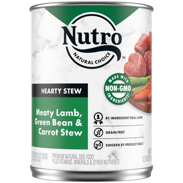 Hot Sale ✨ Nutro Hearty Stew Meaty Lamb, Green Bean & Carrot Cuts in Gravy Grain-Free Canned 🐶 Dog Food 🛒