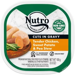 Hot Sale ๐ฅ Nutro Grain-Free Tender Chicken, Sweet Potato & Pea Stew Cuts in Gravy Adult ๐ Dog Food Trays ๐