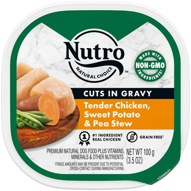 Hot Sale 🔥 Nutro Grain-Free Tender Chicken, Sweet Potato & Pea Stew Cuts in Gravy Adult 🐕 Dog Food Trays 🎉