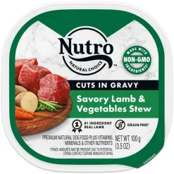 Flash Sale 🌟 Nutro Grain-Free Savory Lamb & Vegetables Stew Cuts in Gravy Adult 🦮 Dog Food Trays ⭐
