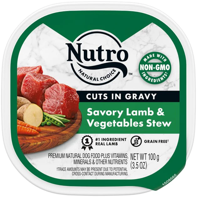 Flash Sale ๐ Nutro Grain-Free Savory Lamb & Vegetables Stew Cuts in Gravy Adult ๐ฆฎ Dog Food Trays โญ