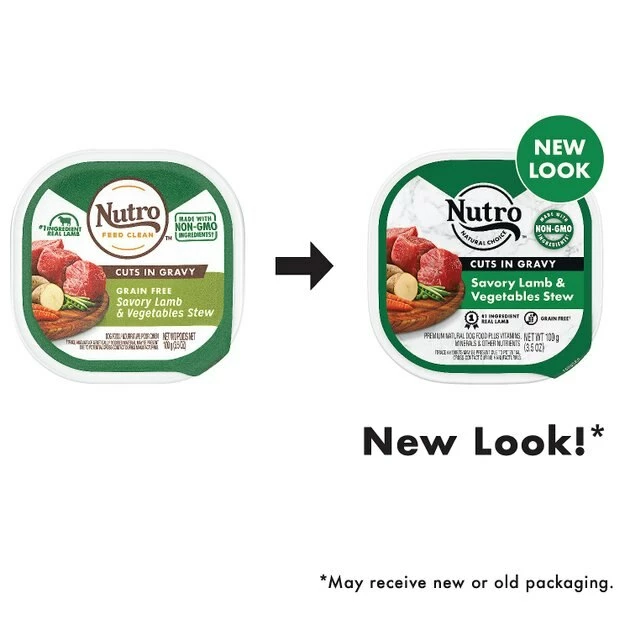 Flash Sale ๐ Nutro Grain-Free Savory Lamb & Vegetables Stew Cuts in Gravy Adult ๐ฆฎ Dog Food Trays โญ - Image 2