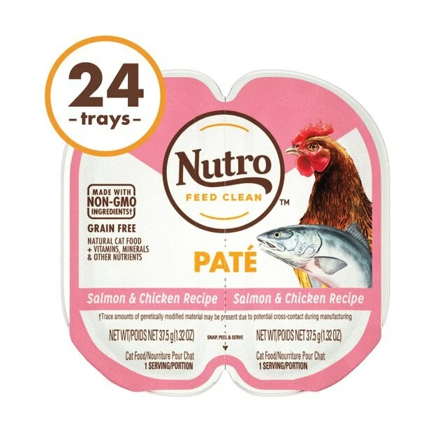 Flash Sale 🔔 Nutro Perfect Portions Grain-Free Salmon & Chicken Paté Recipe Cat Food Trays ❤️ - Image 3