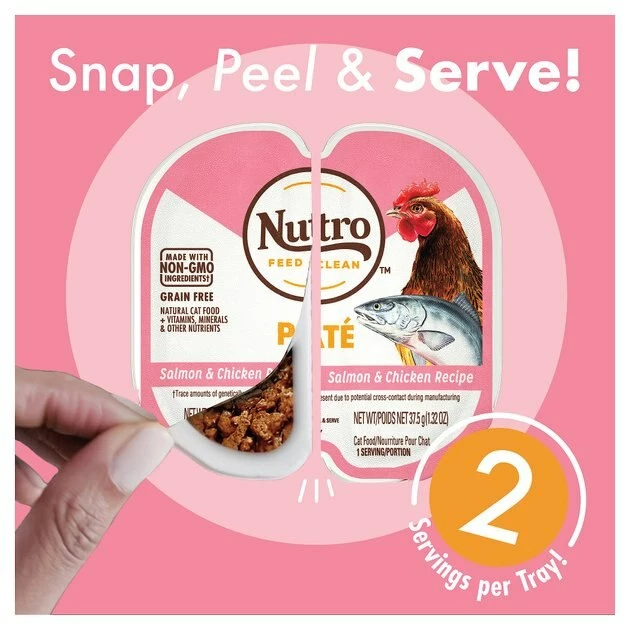 Flash Sale 🔔 Nutro Perfect Portions Grain-Free Salmon & Chicken Paté Recipe Cat Food Trays ❤️ - Image 4