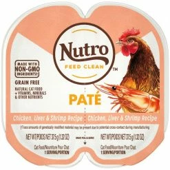 Best Pirce ๐ฅ Nutro Perfect Portions Grain-Free Chicken Liver & Shrimp Patรฉ Recipe Cat Food Trays ๐